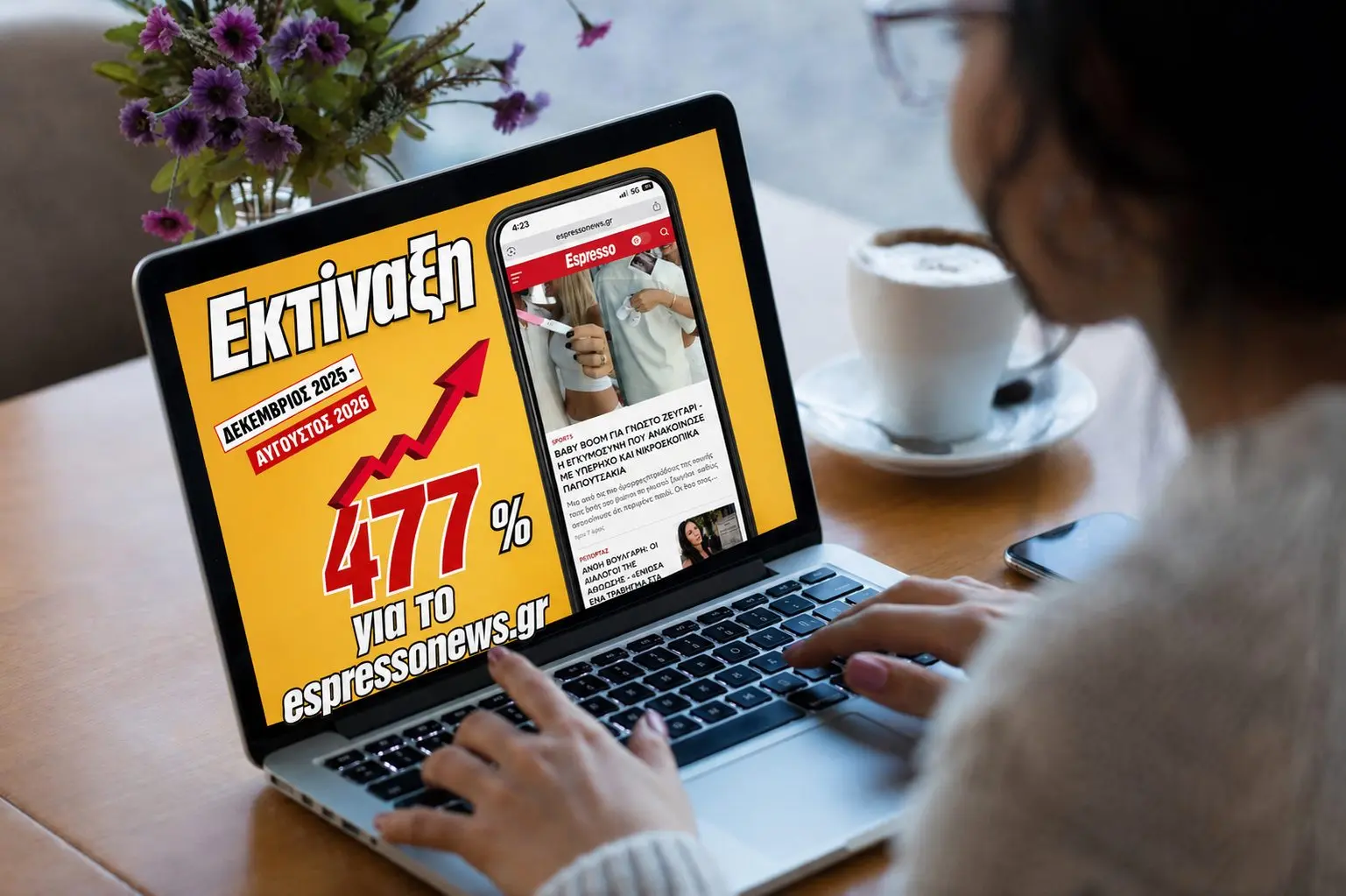 Το espressonews.gr κατέγραψε αύξηση 477% στην επισκεψιμότητα