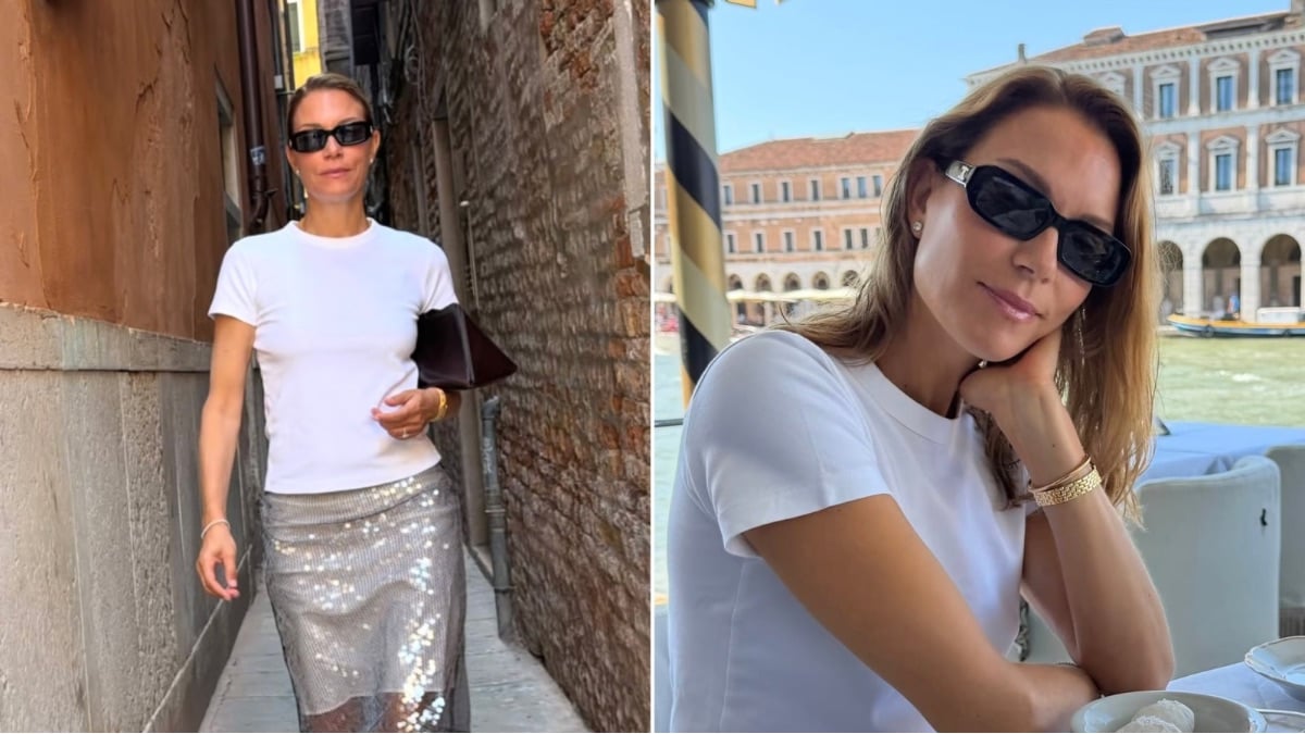 Βίκυ Καγιά: Glam-casual εμφάνιση στα σοκάκια της Βενετίας