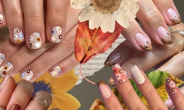 Φθινοπωρινά floral νύχια: Ρομαντικό μανικιούρ της σεζόν