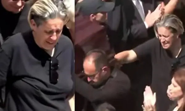 Η κηδεία του Γιώργου Μαζωνάκη ολοκληρώθηκε – Η αδελφή του, Μαρία, σε τραγική φιγούρα