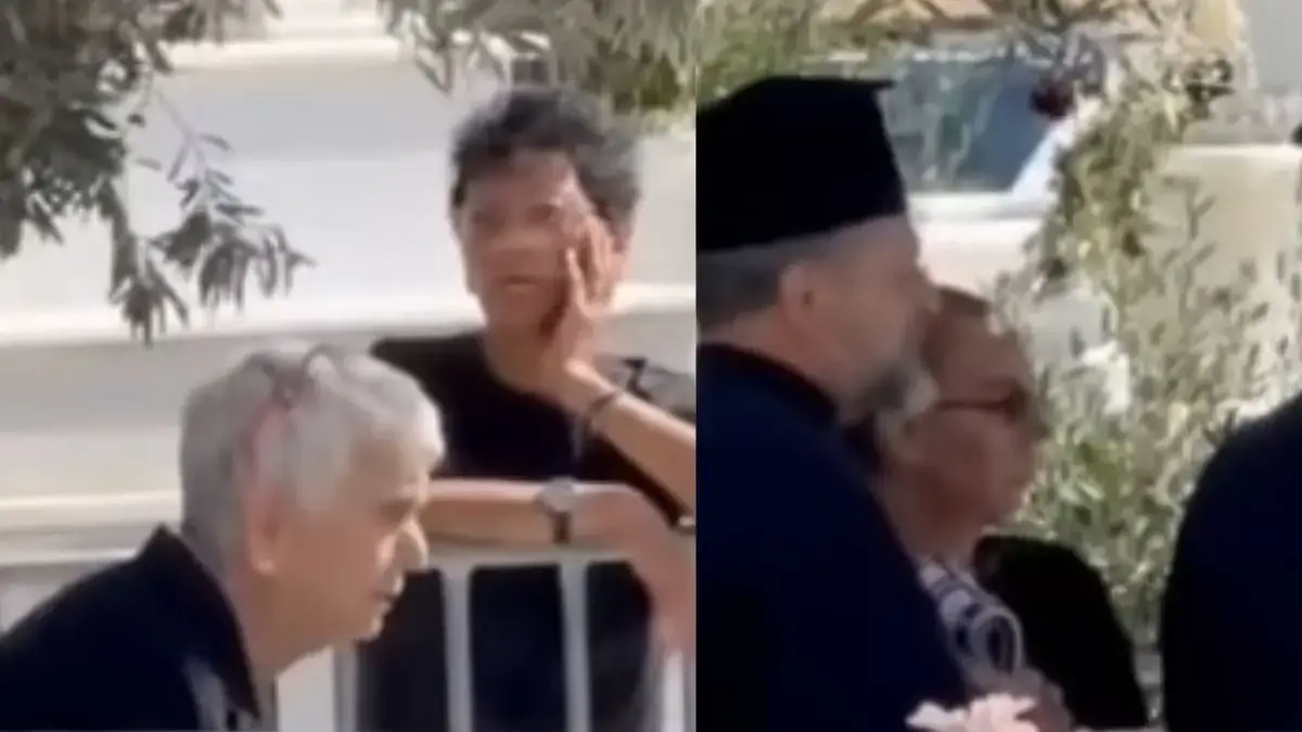 Γιώργος Μαζωνάκης: Η μητέρα του και η αδελφή του Βάσω στο τρισάγιο