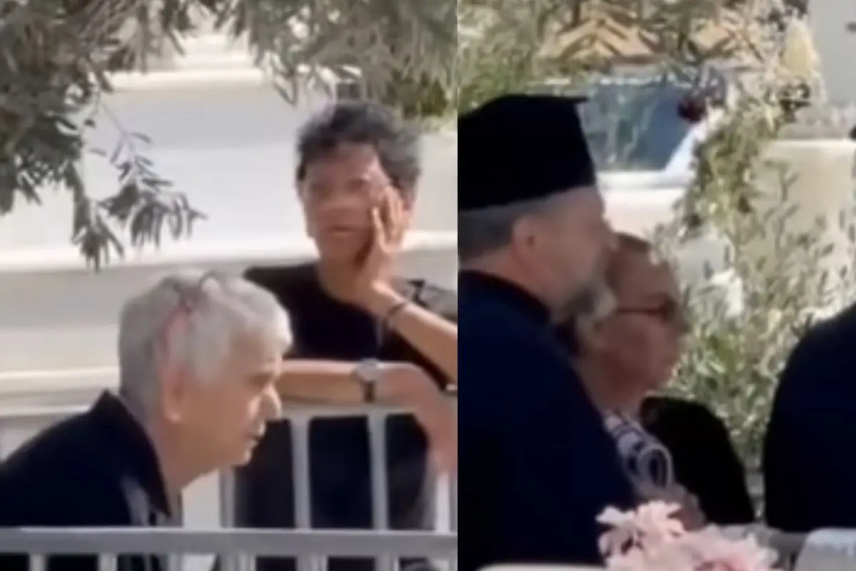 Γιώργος Μαζωνάκης: Η μητέρα του και η αδελφή του Βάσω στο τρισάγιο