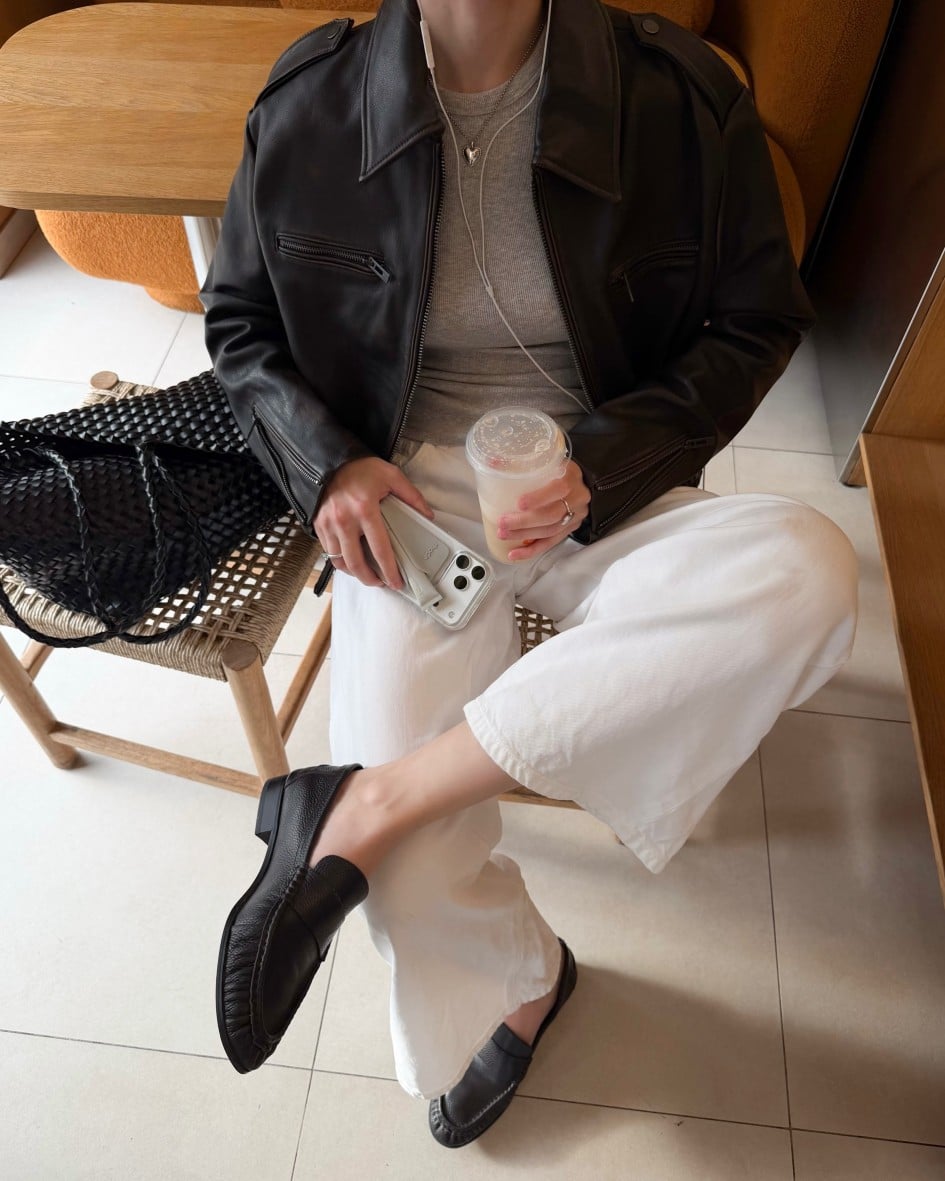 Loafers φορεμένα από την influencer Daria Shcherbakova