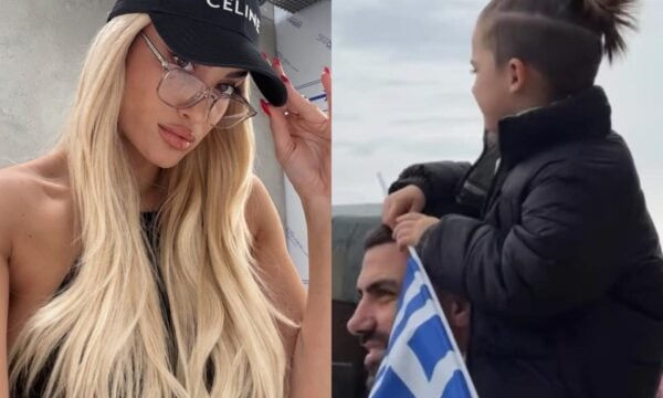 Ιωάννα Τούνη: Ο Δημήτρης Σπυριδωνίδης με τον Πάρη στους ώμους στην παρέλαση της 28ης Οκτωβρίου
