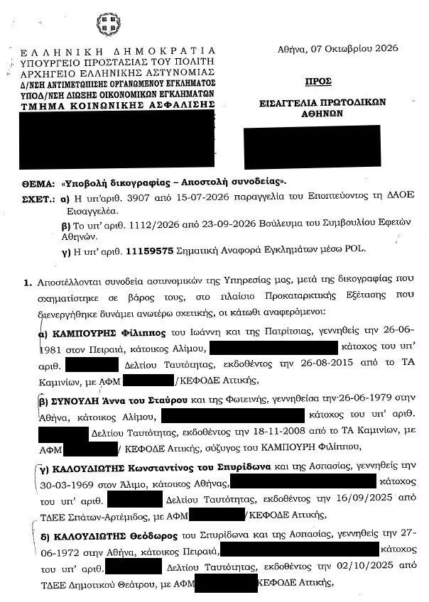 Καμπούρης: Η δικογραφία, τα 11 ονόματα των συλληφθέντων και οι εταιρείες