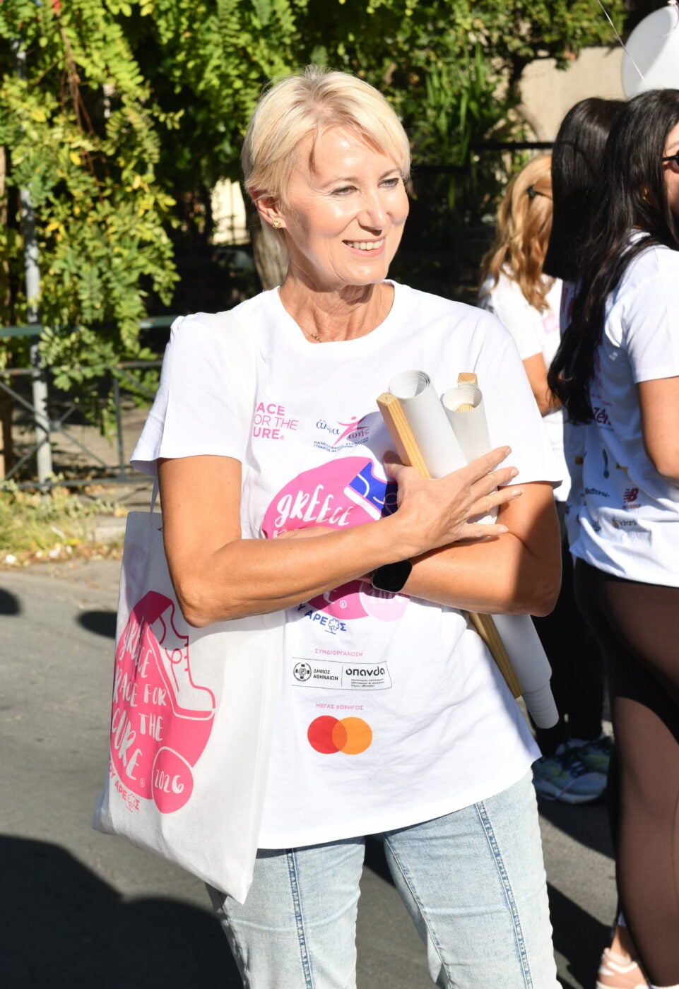 Νατάσα Παζαΐτη: Στο Race for the Cure με τα δίδυμα παιδιά της, Αλέξανδρο και Αλίκη – Φωτογραφίες