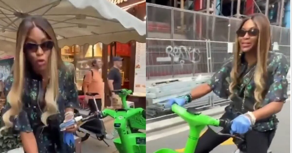 Ναόμι Κάμπελ: Η ποδηλατάδα στο Παρίσι ξεκίνησε με απολύμανση – Βίντεο
